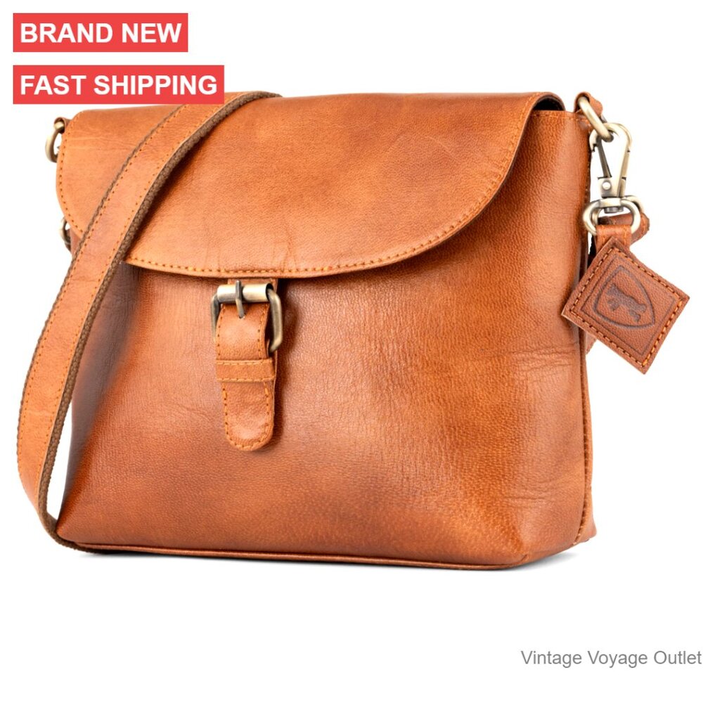 Vintage Leather Shoulder Bag Crossbody Purse Small Satchel Adjustable Strap